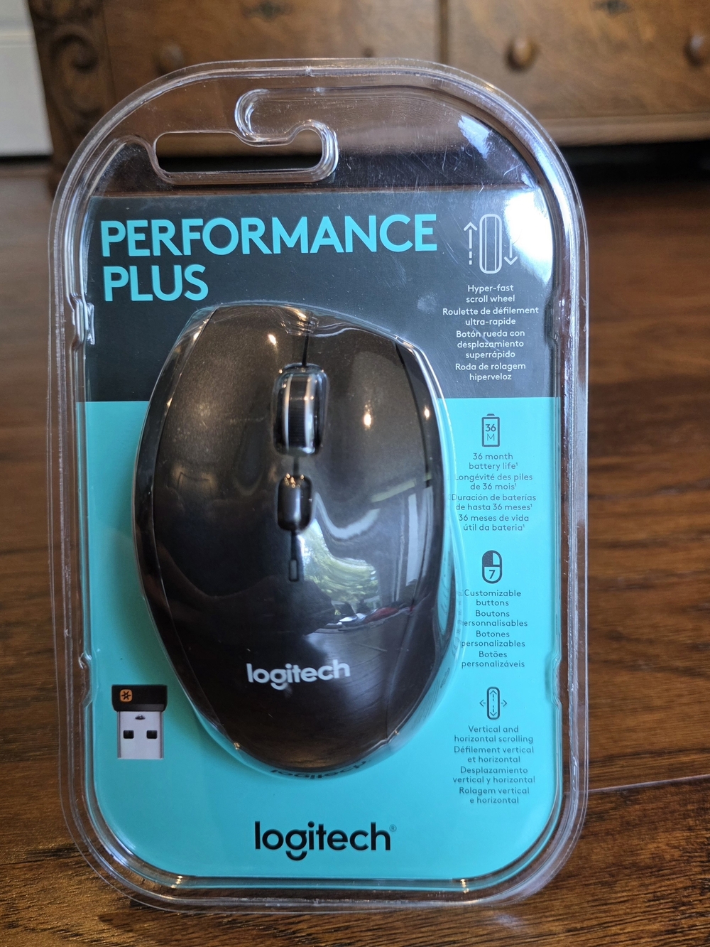NWT Logitech Performance Plus Wireless Mouse - Brand New Sealed